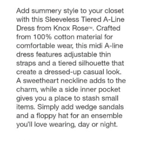 Women's Sleeveless Tiered A-Line Dress Knox Rose Blue Size 2X - Picture 4 of 10